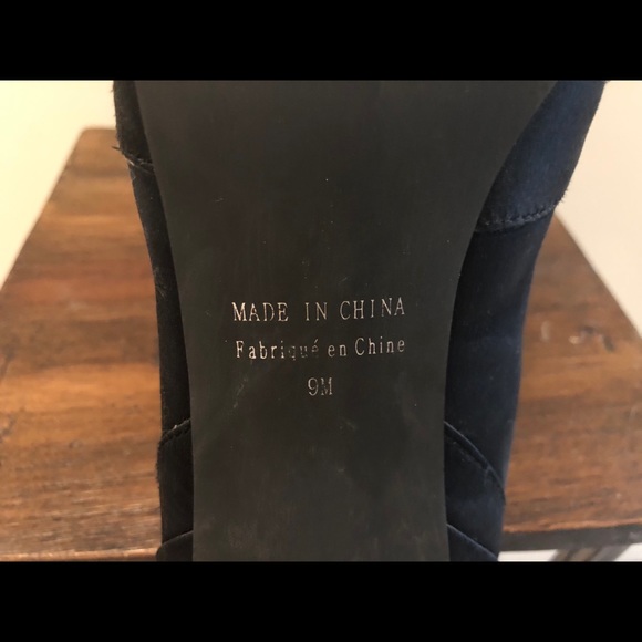 Satin, black open-toed pumps - Picture 5 of 5